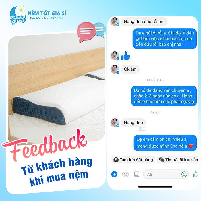 Nệm Tốt Giá Sỉ - Gối Cao Su Thiên Nhiên Gợn Sóng 3