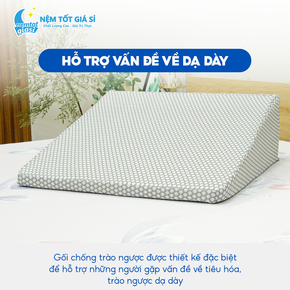 Nệm Tốt Giá Sỉ - Gối Chống Trào Ngược Dạ Dày 0