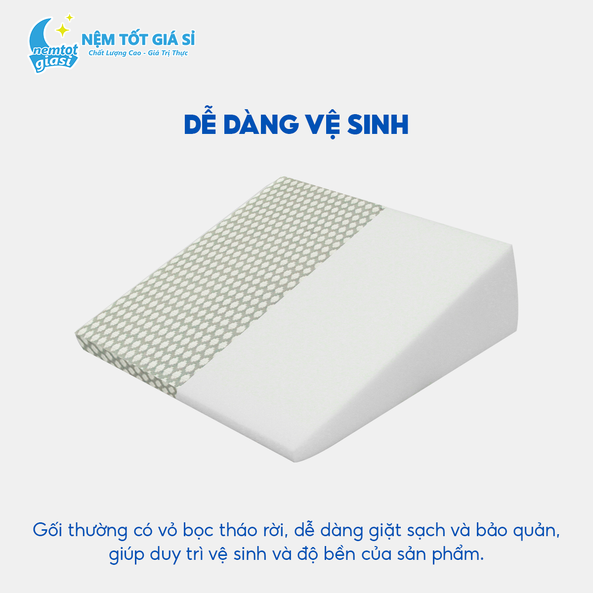 Nệm Tốt Giá Sỉ - Gối Chống Trào Ngược Dạ Dày 2