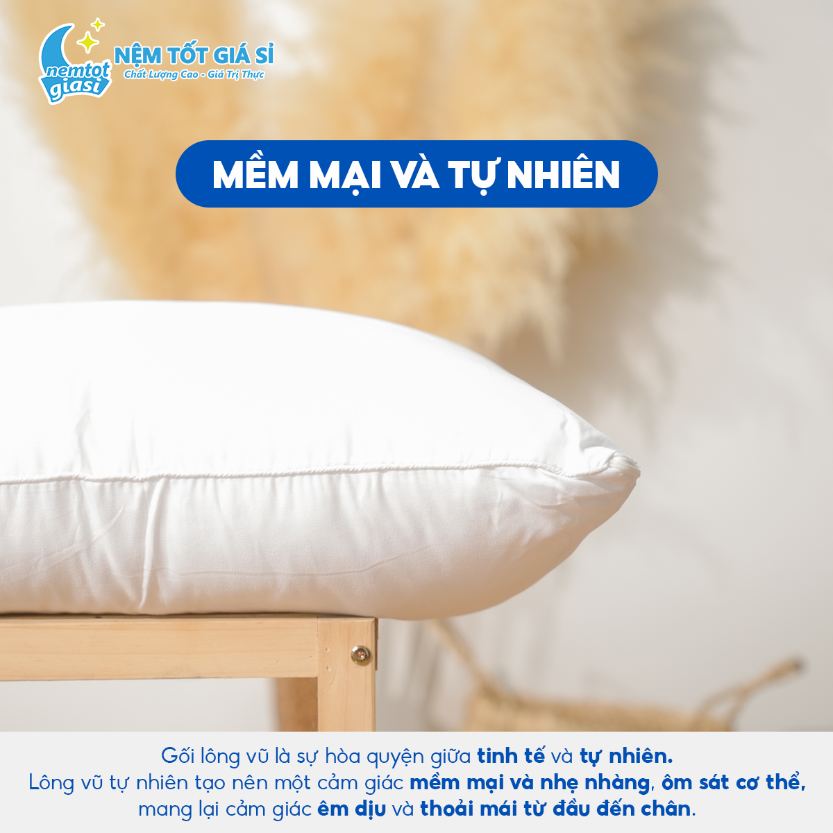 Nệm Tốt Giá Sỉ - Gối Lông Vũ Microfiber Á Châu 0