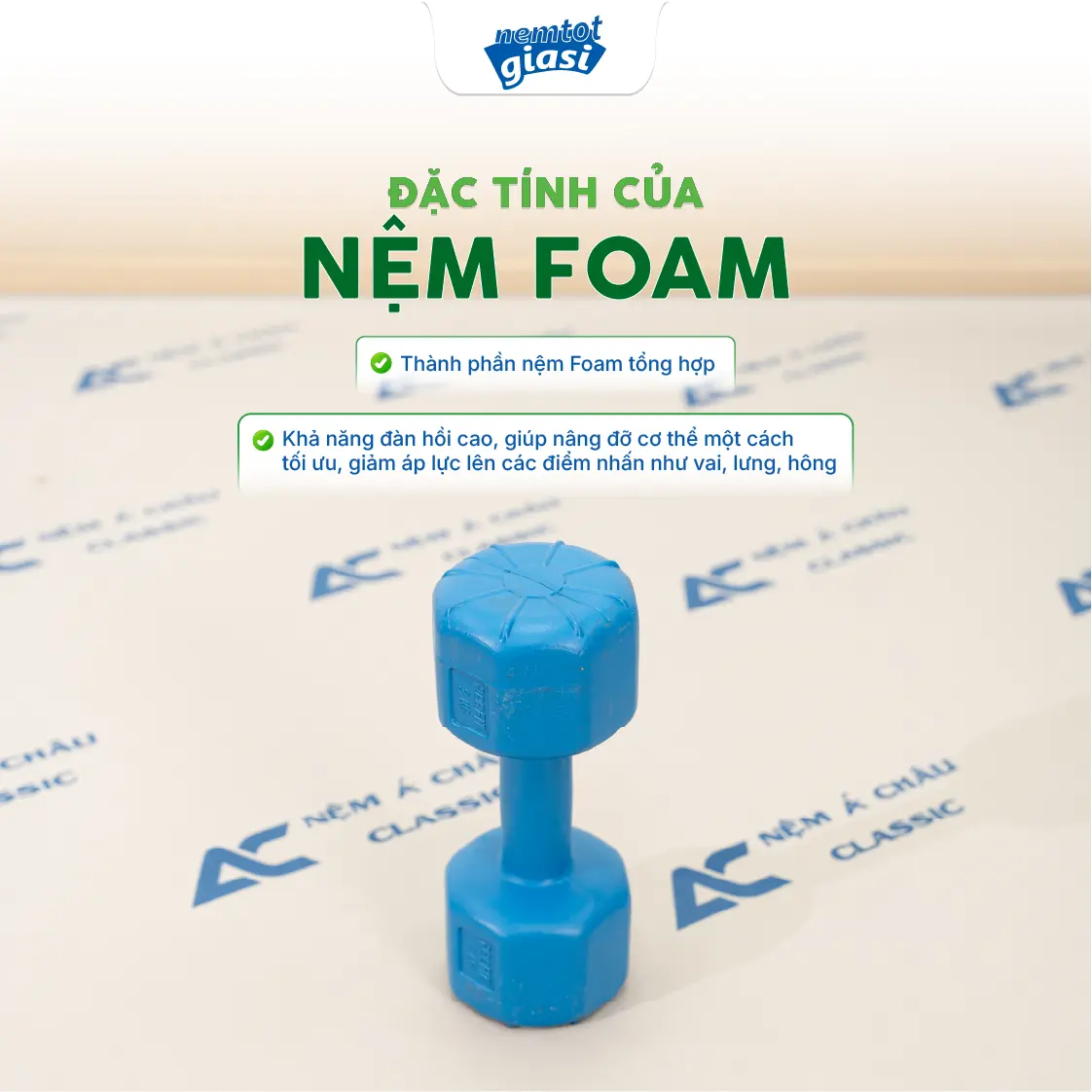 Nệm Tốt Giá Sỉ - Nệm Foam Hoạt Tính Classic 2