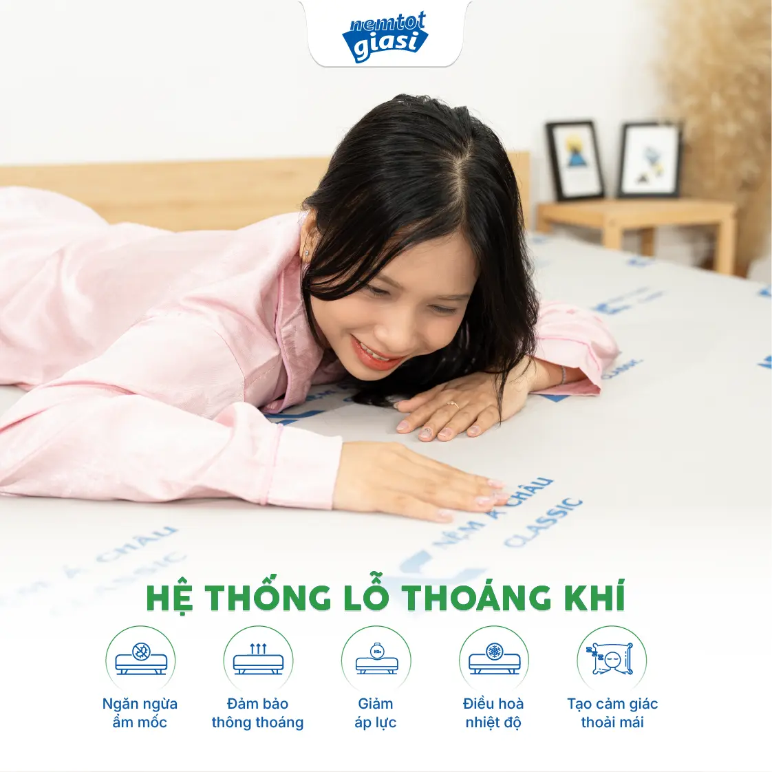 Nệm Tốt Giá Sỉ - Nệm Foam Hoạt Tính Classic 3