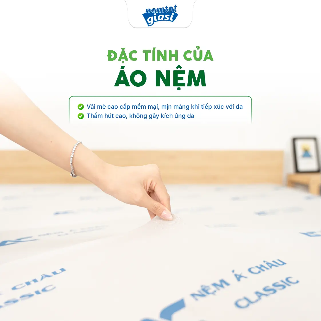 Nệm Tốt Giá Sỉ - Nệm Foam Hoạt Tính Classic 4