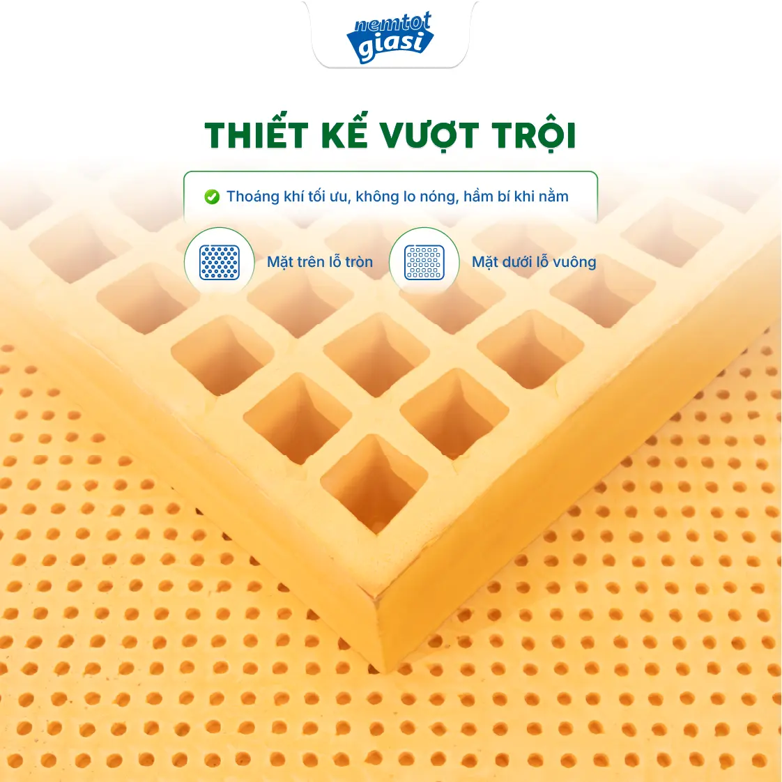Nệm Tốt Giá Sỉ - Nệm Cao Su Thiên Nhiên Bamboo Basic 6