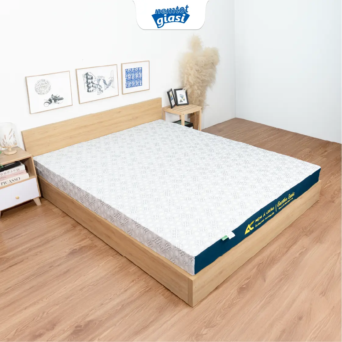 Nệm Tốt Giá Sỉ - Nệm Cao Su Thiên Nhiên Bamboo Basic 8