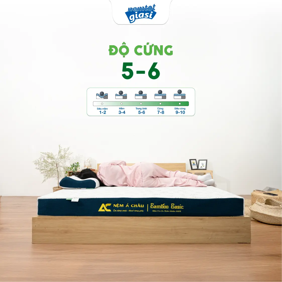 Nệm Tốt Giá Sỉ - Nệm Cao Su Thiên Nhiên Bamboo Basic 2